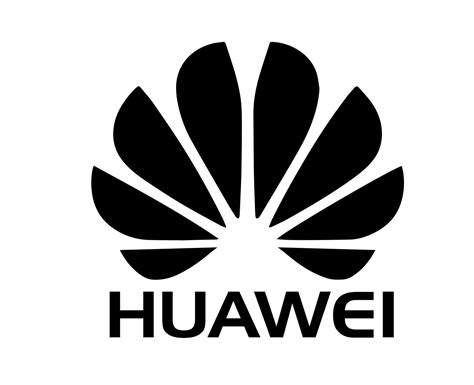 Huawei Logo Brand Phone Symbol With Name Black Design China Mobile ...