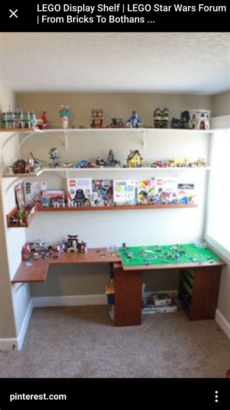 LEGO display & play area Lego Shelves, Lego Storage, Storage Ideas ...