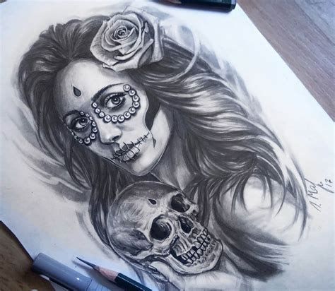 La Catrina drawing by Elena Magina | Photo 22684