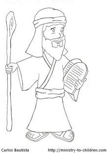 "Moses and the 10 Commandments" Coloring Page