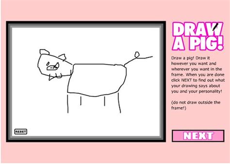 Time Waster: Draw a Pig Personality test - A+E Interactive