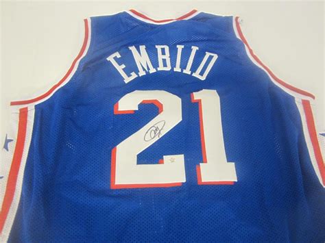 Lot - Joel Embiid 76ers signed autographed Jersey Certified