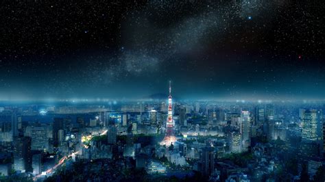 Tokyo Anime Nightscape - 4K Ultra HD Wallpaper by advarcher