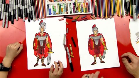 How To Draw A Roman Soldier - Art For Kids Hub