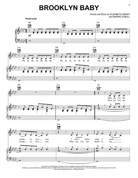 Brooklyn Baby | Sheet Music Direct