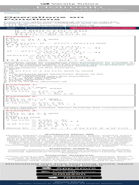 Operation On Functions | PDF | Function (Mathematics) | Teaching ...