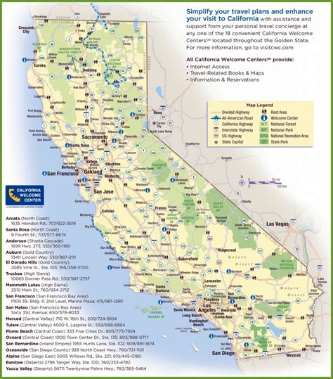 Maps Of California - Created For Visitors And Travelers - Simple Map Of ...