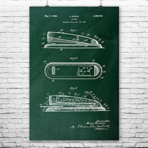 Stapler Poster Art Print Stapler Art Stapler Patent Stapler - Etsy