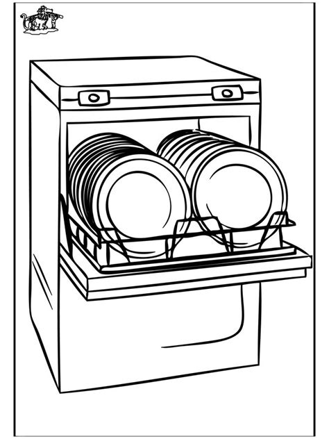 dishwasher Colouring Pages | Free disney coloring pages, Colouring ...