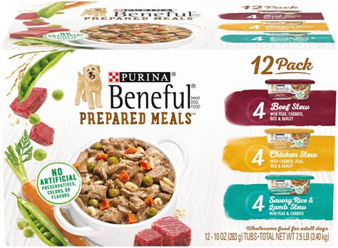 PURINA BENEFUL Prepared Meals Variety Pack Wet Dog Food, 10-oz, case of 12 - Chewy.com