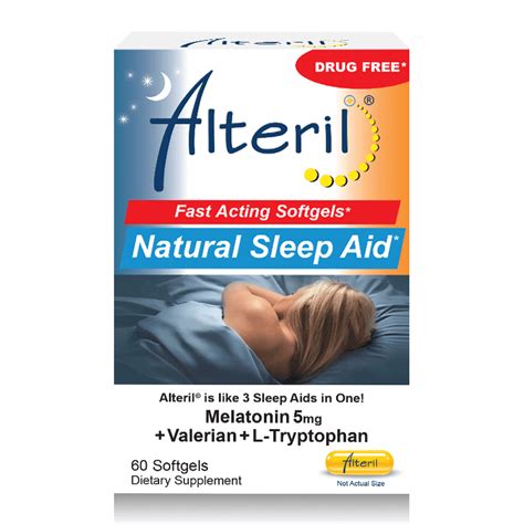 Alteril Sleep Aid Softgels, 60 ct. 3 SLEEP AIDS in ONE, 5mg Melatonin ...