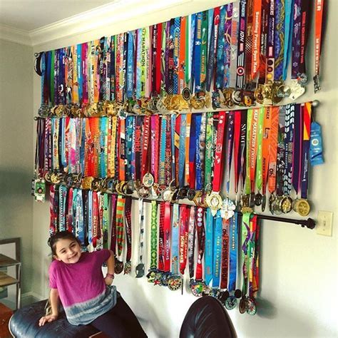 Medal wall. How to display your race medals. Medal Monday Pictures. Marathon medal racks. Medal ...