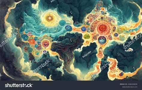 Astral Planes 7 Levels Map Concept Stock Illustration 2206326839 ...