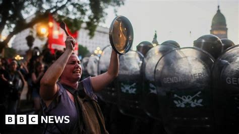 Javier Milei: Protests as lawmakers debate reforms supported by ...