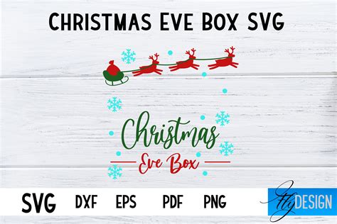 Christmas Eve Box SVG | Xmas SVG | Christmas SVG Design By Fly Design ...