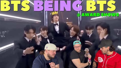 BTS being BTS at Award Shows REACTION - YouTube