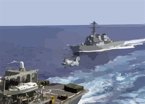 The Guided Missile Destroyer Uss Fitzgerald (ddg 62) Approaches The Fast Combat Support Ship Uss ...