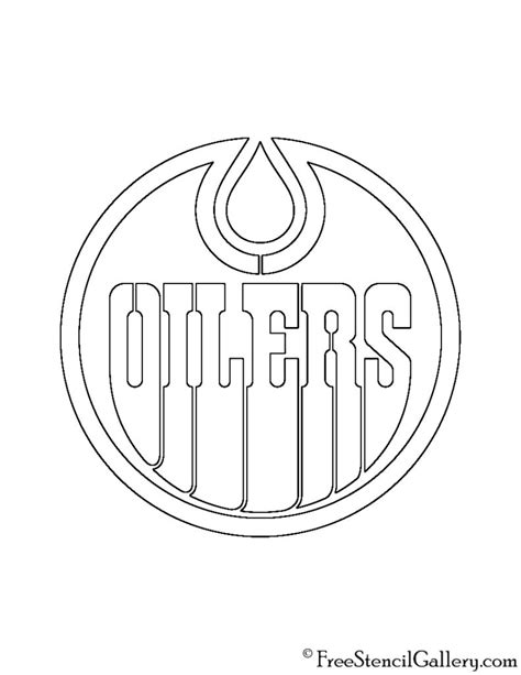 NHL - Edmonton Oilers Logo Stencil | Free Stencil Gallery