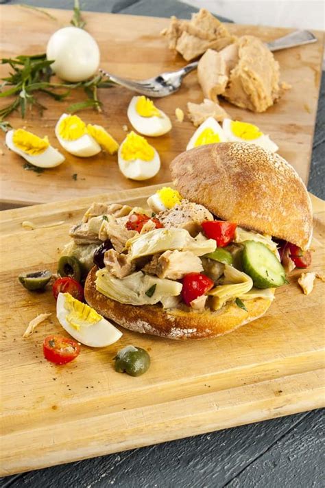 Rustic Pan-Bagnat Niçoise Sandwich - Home Sweet Jones