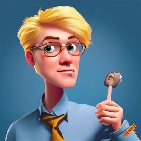 Blonde-haired man with aviators in pixar animation style on Craiyon