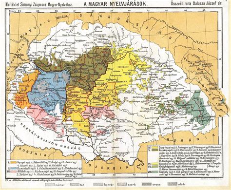 Dialects of Hungarian language (1905) [2626 × 2163] : MapPorn