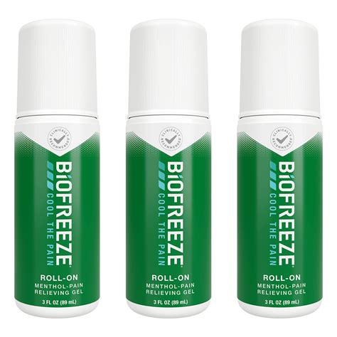 Buy BiofreezePain Roll-On, Knee & Lower Back Pain Patch, Sore Muscle ...