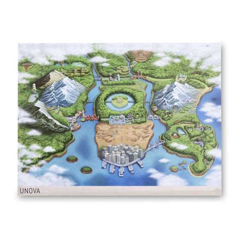 Unova Pokémon Region Maps Poster | Pokémon Center UK Official Site