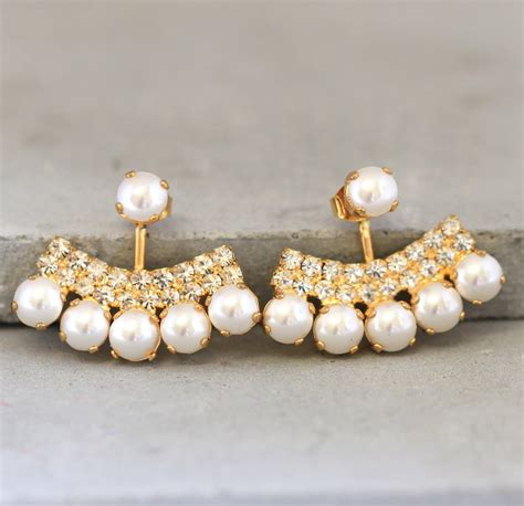 Pearl Earring Jackets For Diamond Studs | anacondaamazonisland.com