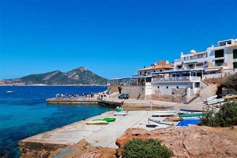 San Telmo Harbor and Dragonera Island, Majorca Editorial Photo - Image ...