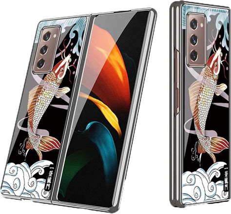 Case for Samsung Galaxy Z Fold 2 5G, Ultra-Thin Plating Mirror Phone Case Flip Shockproof Cover ...