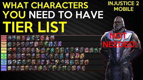 WHAT CHARACTERS YOU NEED TO HAVE INJUSTICE 2 MOBILE ALL CHARACTERS TIER ...