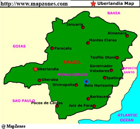 Uberlandia Brazil Map