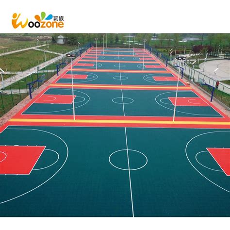 Skidproof Soft Eco-friendly Modular Basketball Court Sports Flooring ...