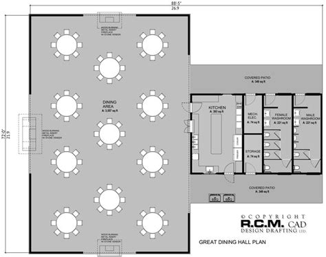 Dining Hall Floor Plan - floorplans.click