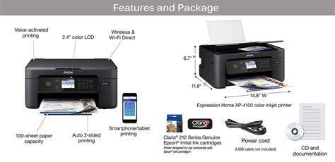 Epson Expression Home XP-4100 Small-in-One Wireless Color Printer at InkJetSuperStore