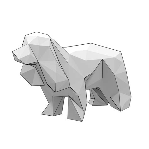 Cocker Spaniel Dog 3D papercraft | Free Printable Papercraft Templates