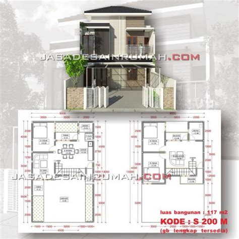 Rumah Simple Modern 2 Lantai Lebar 8 meter di Probolinggo | Jasa Desain RumahJasa Desain Rumah