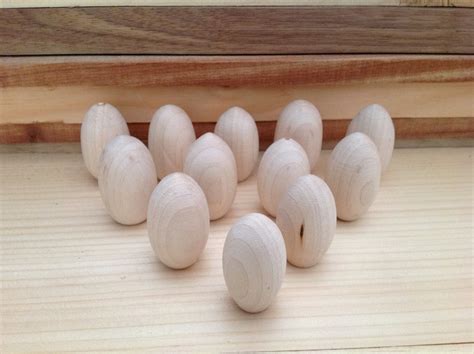 12 Unfinished Wood Pigeon Eggs-14Z15 by SnowFlakeBowls on Etsy