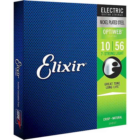 Elixir 7-String Electric Guitar Strings With OPTIWEB Coating Light ...