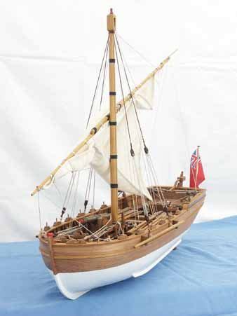 Photos of a British Navy gunboat model