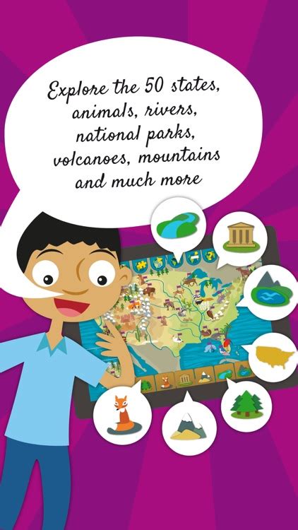 Kids US Atlas - United States Fun Geography Games by Planet Factory ...