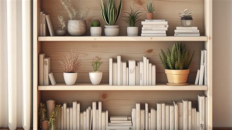 Aesthetic Boho Bookcase Home Office | Professional Virtual Zoom ...