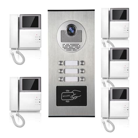 Apartment 2 Unit Intercom Entry System Wired Video Door Phone Audio Visual