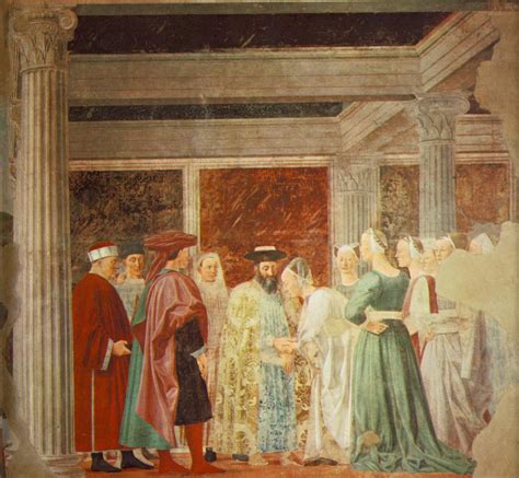 Meeting between the Queen of Sheba and King Solomon, 1452 - 1466 - Piero della Francesca ...