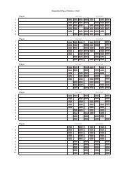 Basketball Player Rotation Chart Template Download Printable PDF | Templateroller