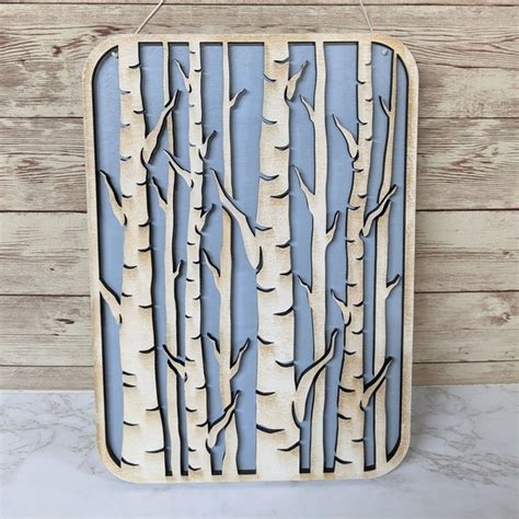 Wooden Birch Tree Wall Art - Etsy