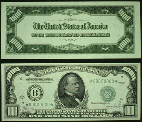 Specimen - $1000 Federal Reserve Note - CoinSite