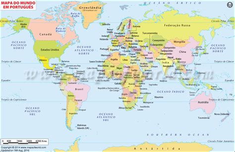 Mapa do mundo (mapa-Mundi)com países