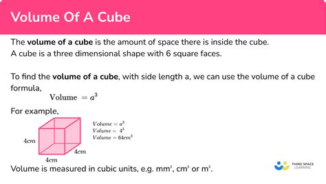 Volume of A Cube - GCSE Maths - Steps, Examples & Worksheet