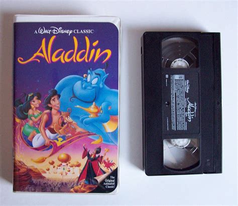 RARE Walt Disney ALADDIN Black Diamond Classic ~ Animated Family Video VHS 1993 - VHS Tapes